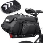 RAINSMORE 3 in 1 Borsa Bici Posteriore Laterali 15L Impermeabile Borse Bici | Borsa per Bicicletta Portapacchi con Copertura Antipioggia e Striscia Riflettente Multifunzionale : Amazon.it: Sport e tempo libero