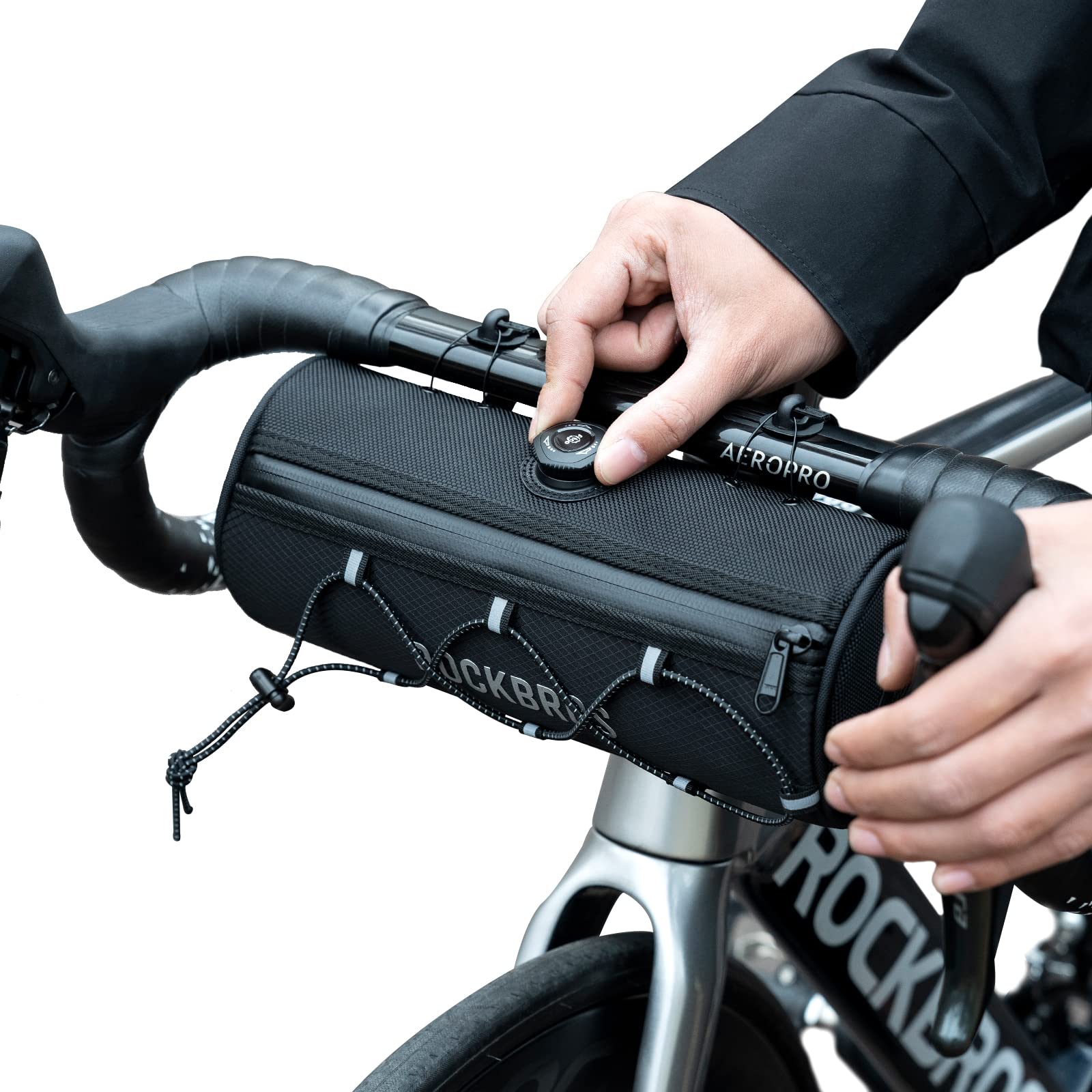 borsa-manubrio-bici-840bwr-1.jpg ROCKBROS Road to Sky Borsa da Manubrio Bici 1,5L, Design Riflettente, Arancione : Amazon.it: Sport e tempo libero - immagine 1