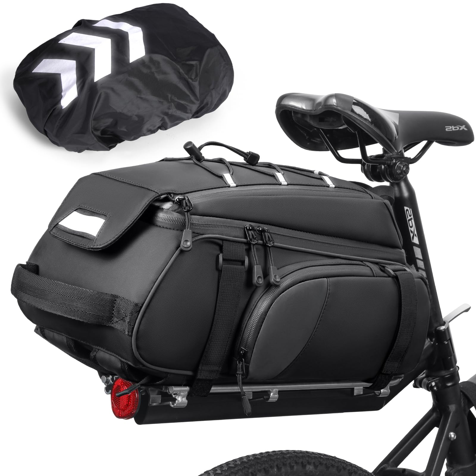 borsa-posteriore-bicicletta-218xsk-1.jpg RAINSMORE 3 in 1 Borsa Bici Posteriore Laterali 15L Impermeabile Borse Bici | Borsa per Bicicletta Portapacchi con Copertura Antipioggia e Striscia Riflettente Multifunzionale : Amazon.it: Sport e tempo libero - immagine 1
