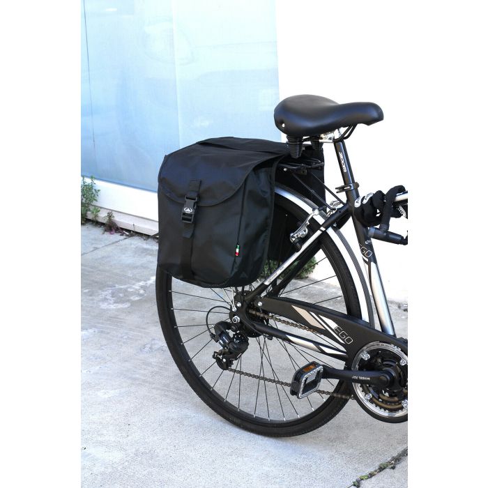borsa-posteriore-bicicletta-707cih-1.jpg Doppia Borsa Posteriore al Portapacchi bici Nera Alta visibilità City e Bike - immagine 1