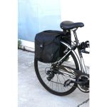Doppia Borsa Posteriore al Portapacchi bici Nera Alta visibilità City e Bike
