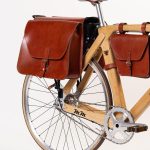 Borse laterali in cuoio per bici, mod. Gianni