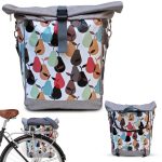Borsa da bicicletta Portapacchi in tela cerata impermeabile Borsa da bicicletta per donna Borse laterali per bici Velo Accessori per biciclette Design Peras Etsy Italia