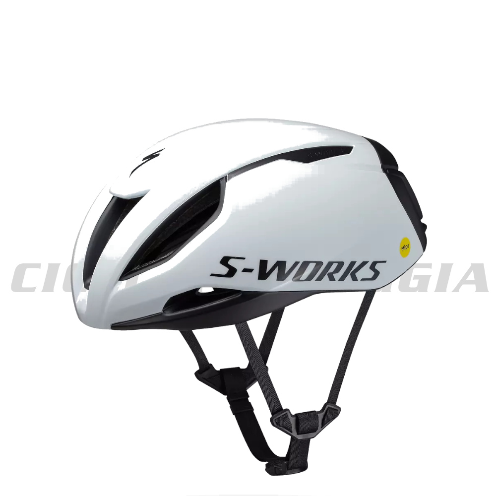 caschetto-specialized-576tqa-1.jpg Casco Specialized S Works Evade 3 White/Black Cicli Tartaggia - immagine 1