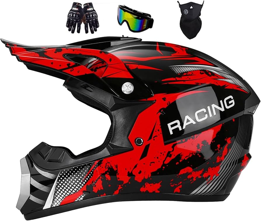 caschi-per-bici-203ohp-1.jpg Caschi Da Motocross, Caschi Scooter Caschi Bici Caschi Cross Off road, Casco Da Motocross Per Bambini, Casco Integrale Da Fuoristrada, Per Moto Da Cross BMX, Con Guanti, Occhiali E Maschera(Red,S(52 5 : Amazon.it: Auto - immagine 1