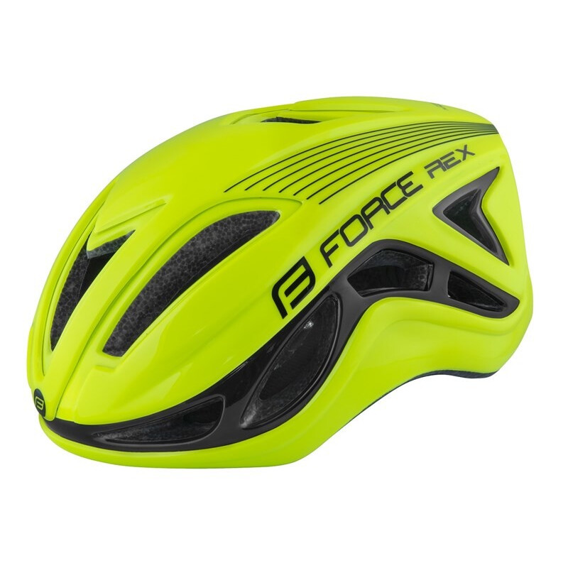 casco-da-bici-da-corsa-407evv-1.jpg Casco bici da corsa FORCE REX FLUO NERO - immagine 1