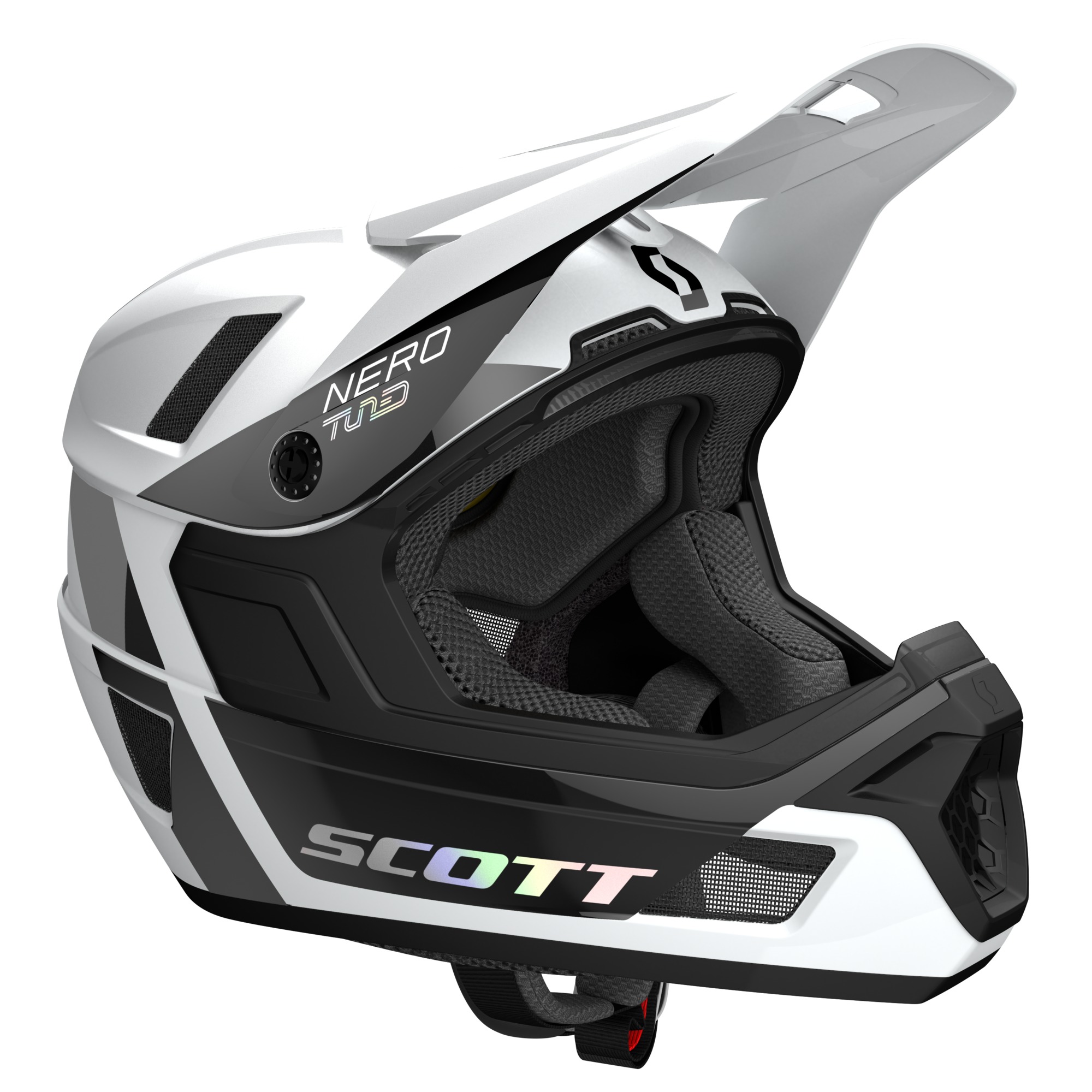 casco-per-bici-599qto-1.jpg Casco Integrale per bici Scott Nero Plus Tuned White - immagine 1