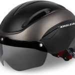 Casco da Bici da Uomo, Casco da Bici da Donna KINGLEAD, Casco da Bici MTB con Visiera Magnetica Rimovibile e Borsa da Trasporto Gratuita, Casco Traspirante Ultraleggero, Casco da Bici Regolabile :