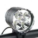 WASAGA Luci per Bici, Luce per Bicicletta da 6000 Lumens 5 LED, Luce Frontale per Mountain Bike Impermeabile con 8400mAh Pacco Batteria Ricaricabile, 3 modalità Luci per Bicicletta Faro Anteriore : Amazon.it: