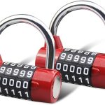 Set di 2 lucchetti a combinazione a 5 cifre, lucchetti a combinazione sostituibili, adatti per armadietti scolastici, cassette degli attrezzi, recin
