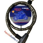 Lucchetto Bici e Moto Cavo in Acciaio Steel Flex 18x1200 mm