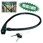 LUCCHETTO ANTIFURTO MORBIDA FLESSIBILE 2 x 75 CM MOTO BICI CATENACCIO CATENA