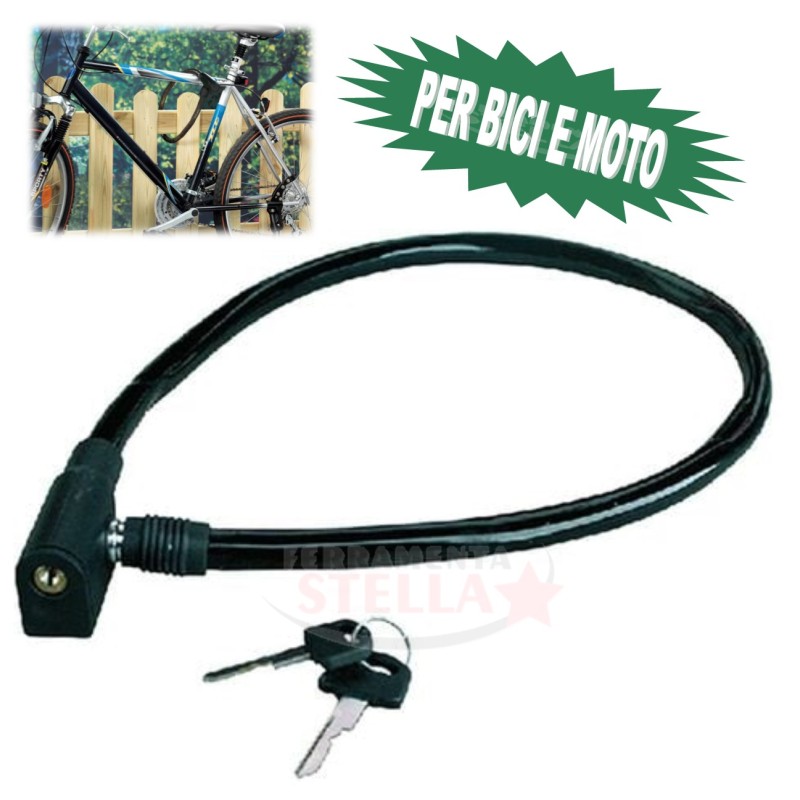 lucchetto-per-bici-020qud-1.jpg LUCCHETTO ANTIFURTO MORBIDA FLESSIBILE 2 x 75 CM MOTO BICI CATENACCIO CATENA - immagine 1