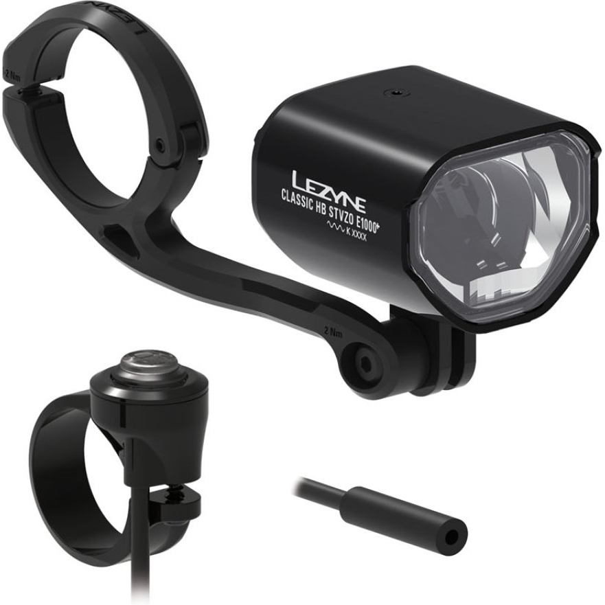 luce-bici-209jpo-1.jpg Lezyne Luce Bici Anteriore E Bike Classic HB E1000+ StVZO nero - immagine 1