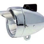 fanale bici bicicletta ciclo aanteriore davanti batteria led bianco manubrio potente luminoso lampeggiante luce fissa vintage retro metallo led eye led