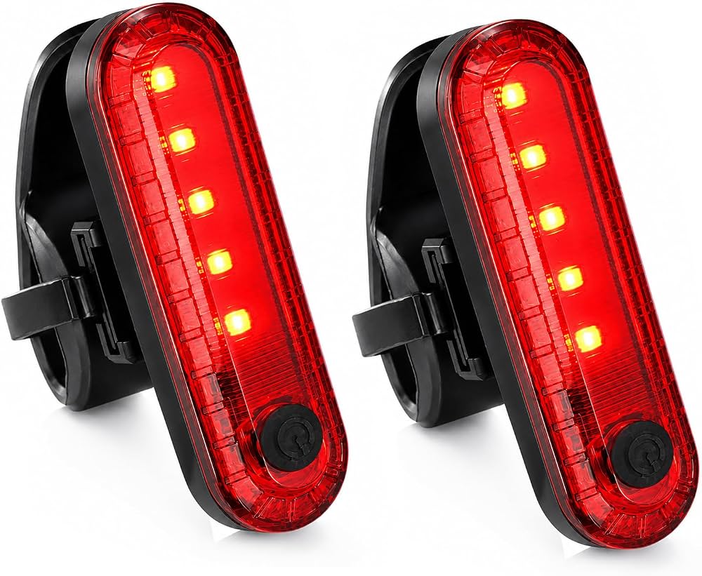 luce-posteriore-bici-285zqc-1.jpg Luce Posteriore Bici USB Ricaricabile, 2 PCS luci Fanale Posteriore per Bicicletta LED Luce Bici, Avvertimento luce posteriore, luce bici Sicuro LED per Bicicletta da Strada e Mountain Bike,Caschi : Amazon.it: Sport - immagine 1