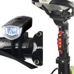 SET POTENTI LUCI BICI ANTERIORI E POSTERIORI 120 LUMEN