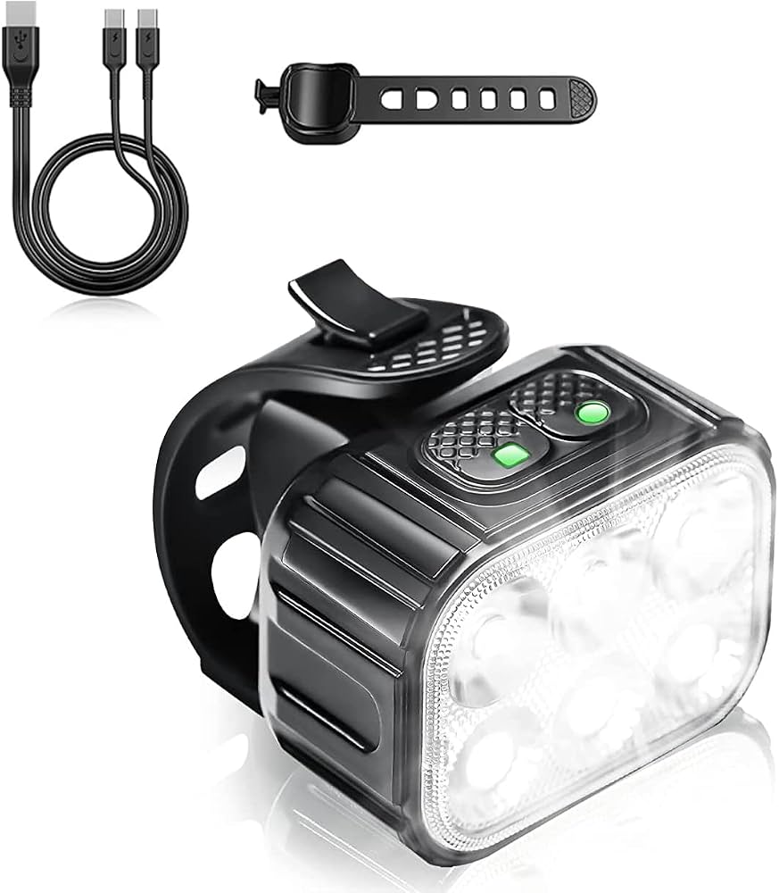 luci-per-bici-008bjf-1.jpg Luci per bici, luci per bici da notte ricaricabili, accessori per fari da bicicletta super luminosi a led per mountain bike, torcia anteriore, luci per passeggini (luce anteriore) : Amazon.it: Sport e - immagine 1