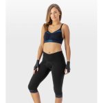 Pantaloncini ciclismo donna 3/4 ALE' SOLID CLASSICO 3/4 nero antracite