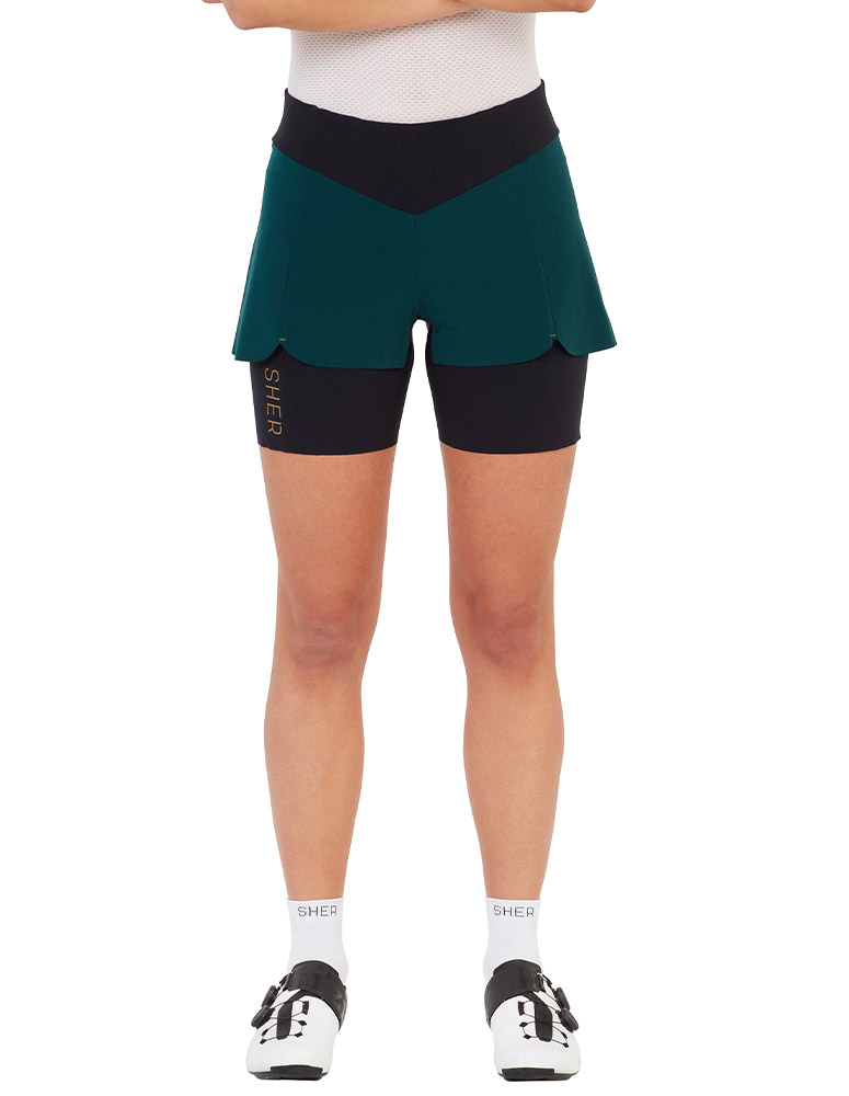 pantaloni-ciclista-donna-454zkj-1.jpg Pantaloncino ciclismo e allenamento donna nero FUTURO | SHER® - immagine 1