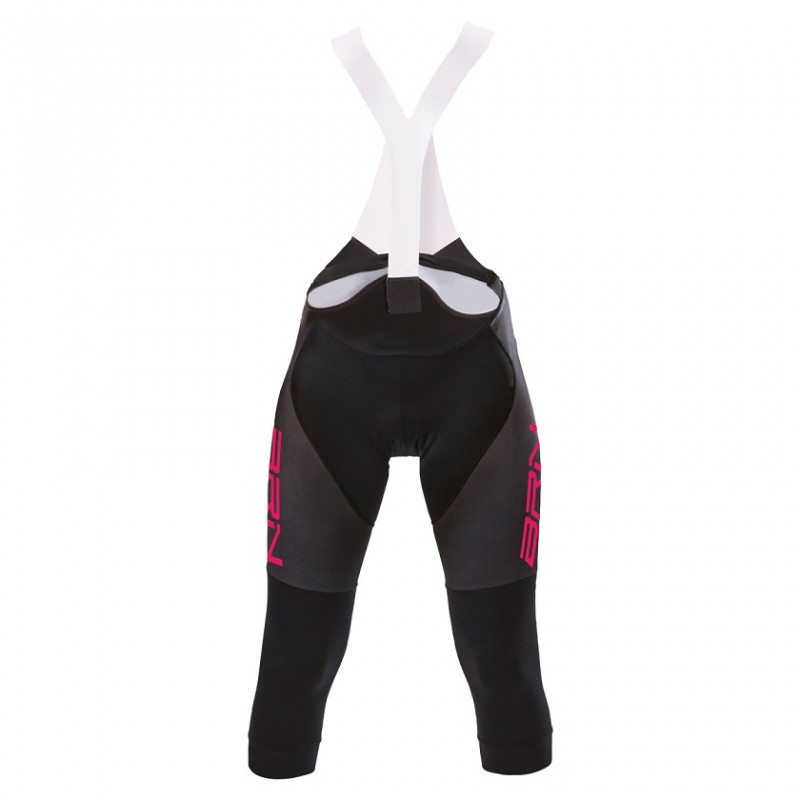 pantaloni-da-ciclista-donna-890iqm-1.jpg Pantalone ciclismo donna 3/4 BRN nero fuxia fluo online ciclista - immagine 1