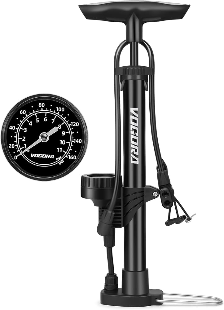 pompa-bicicletta-629mhk-1.jpg VOGORA Pompa per Bicicletta con Manometro, Valvola Presta e Schrader per tutte le biciclette, Pompa per piedi per pneumatici auto, Mountain Bike & Balls : Amazon.it: Sport e tempo libero - immagine 1