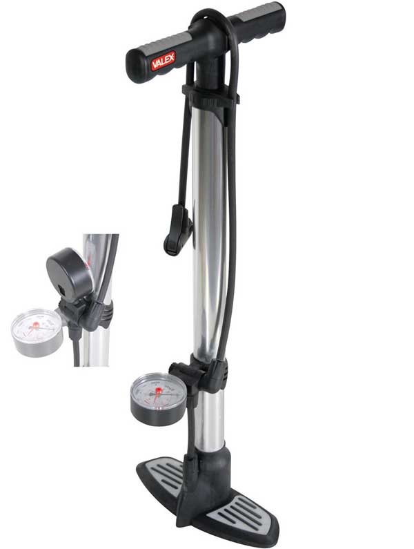 pompe-per-biciclette-310kdm-1.jpg Pompa per bici in alluminio con manometro 1372031 VALEX - immagine 1